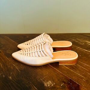 Crown Vintage Ivory Woven Mules